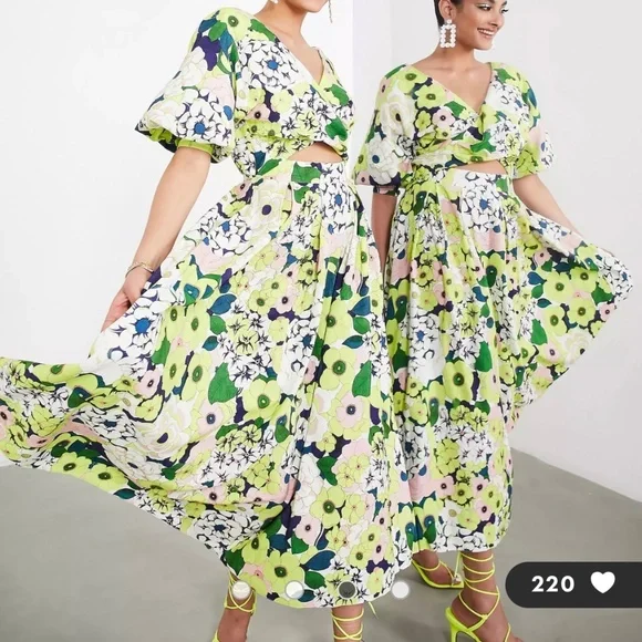 ASOS | Dresses | Multicolor Floral Wrap Linen Midi Dress | Poshmark ASOS | Dresses | Multicolor Floral Wrap Linen Midi Dress | Poshmark